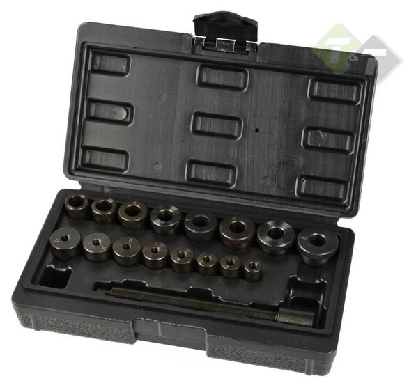 Koppeling centreerset - 17 delig - Centreerpen met adaptors - GEKO