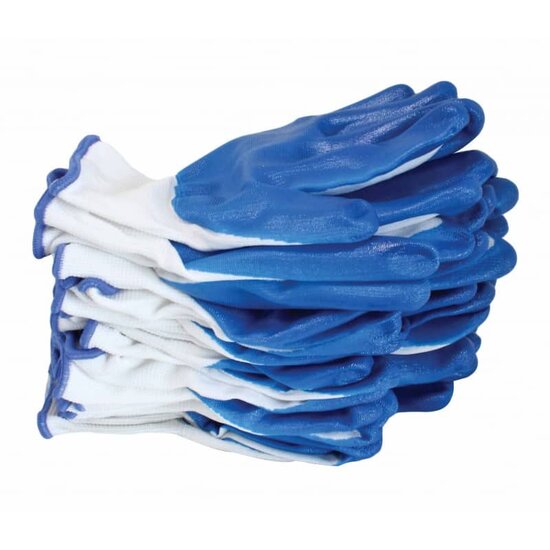 Werkhandschoen gecoat met nitril - 10 paar - Werk handschoenen - L - SATRA
