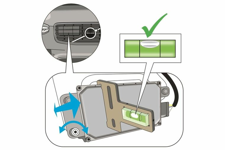 Volvo ADAS radar waterpas - Radarhoek instel hulpmiddel - ADAS uitlijngereedschap - ASTA