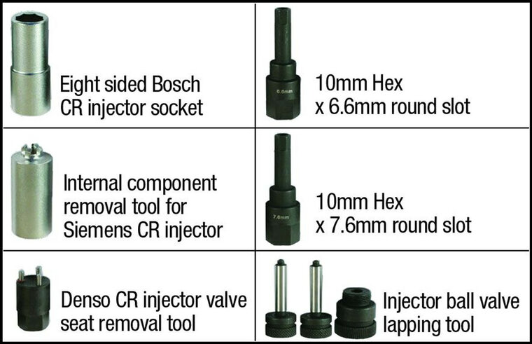 Diesel injector reparatie set - 8 delig - Common rail verwijderingsset - SATRA