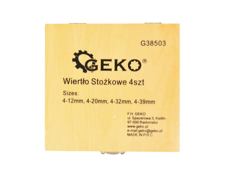 Kegelboor set - 4 tot 39 mm - 4 delig - Stappenboor set - GEKO