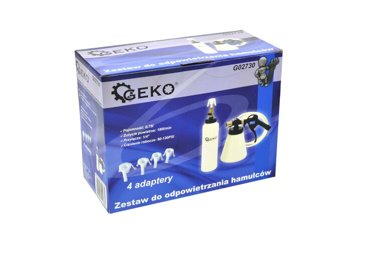 Remontluchter handbediend - 1 liter met opvangfles - Rem ontluchting set - GEKO