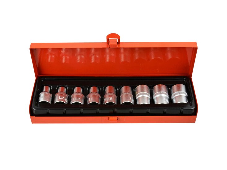 E-Torxdoppen set - E10 tot E24 - 9 delig - Inwendige torxdoppen - Torx dop - GEKO