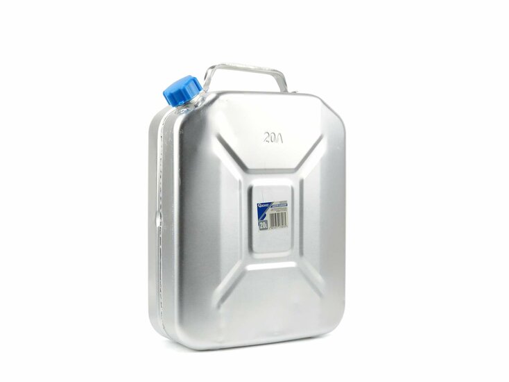 Aluminium jerrycan - 20 liter - Vloeistoftank - Kan - GEKO