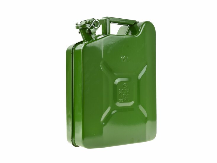 Stalen jerrycan - 10 liter - Vloeistoftank - Kan - GEKO