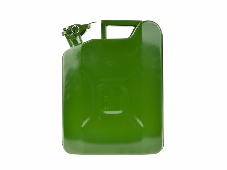 Stalen jerrycan - 10 liter - Vloeistoftank - Kan - GEKO