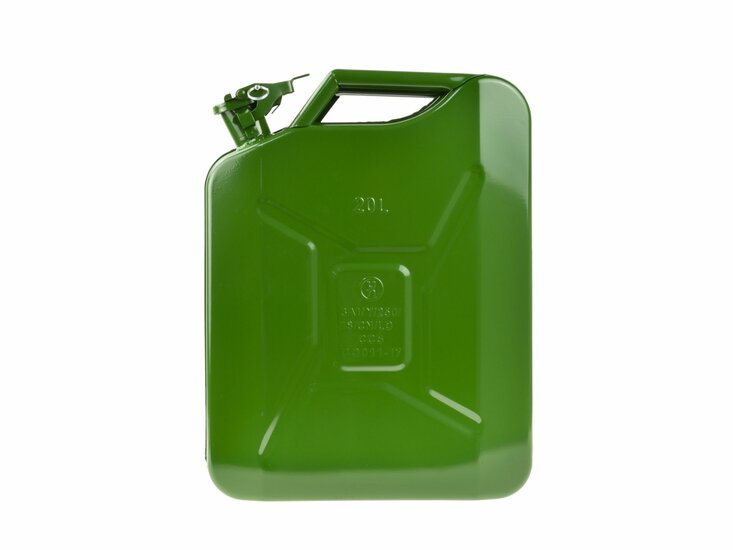 Stalen jerrycan - 20 liter - Vloeistoftank - Kan - GEKO