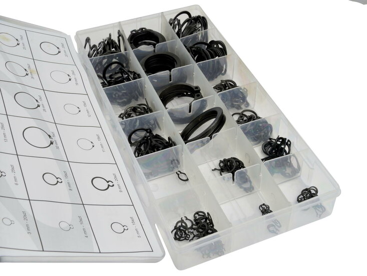 Borgring set - 300 dlg - buitenwerks assortiment - Seegerring clips - GEKO