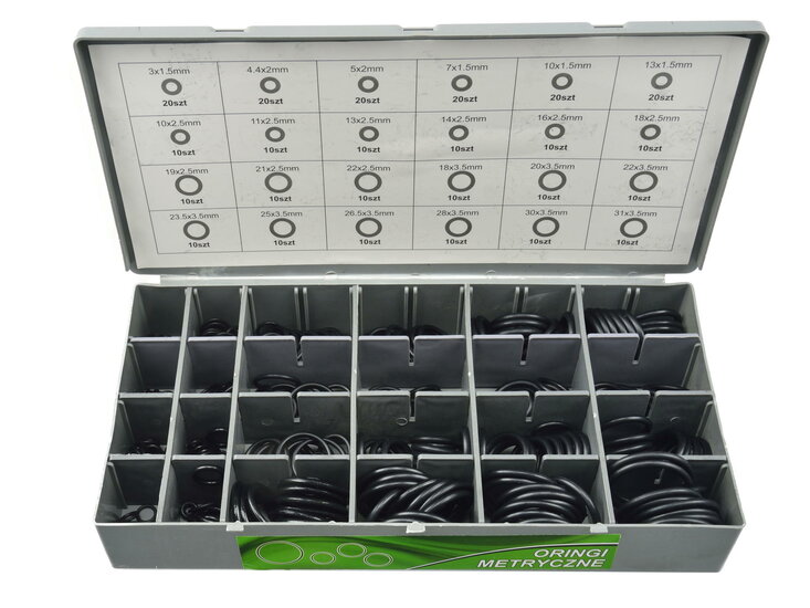 O-ringen assortiment set met rek - O ringen - 900 delig - Verschillende maten - GEKO