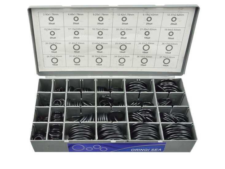 O-ringen assortiment set met rek - O ringen - 900 delig - Verschillende maten - GEKO