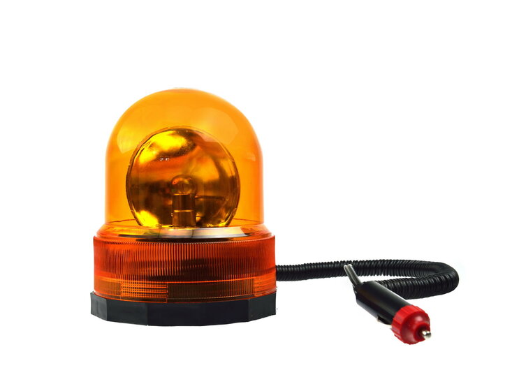 Zwaailamp Gloeilamp - Oranje - Magnetisch - 12V - GEKO