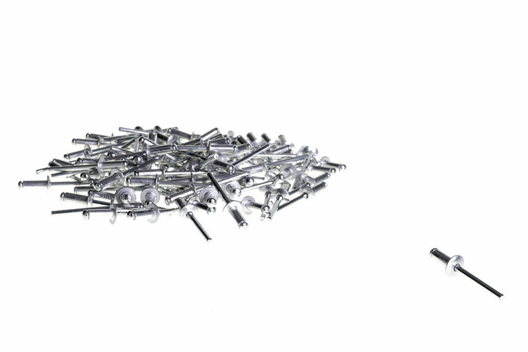 Popnagel set - 100 delig - Popnagels 3.2x6.4mm - Aluminium - ASTA - Trailer and Tools