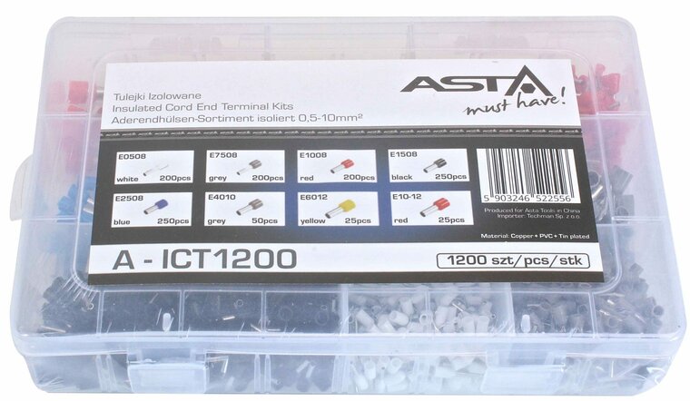 Kabelschoen pen assortiment - 1200 delig - Draad connectors - ASTA