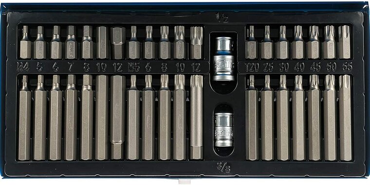 Bitset - 40 delig - Inbus, Torx en Spline bit set - SATRA