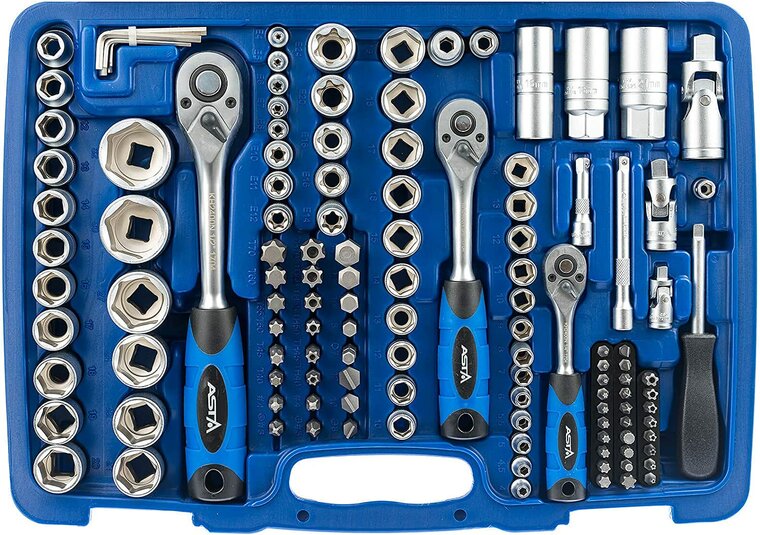 Doppenset - Doppendoos - Gereedschap set - Ratel set - 179 dlg - ASTA