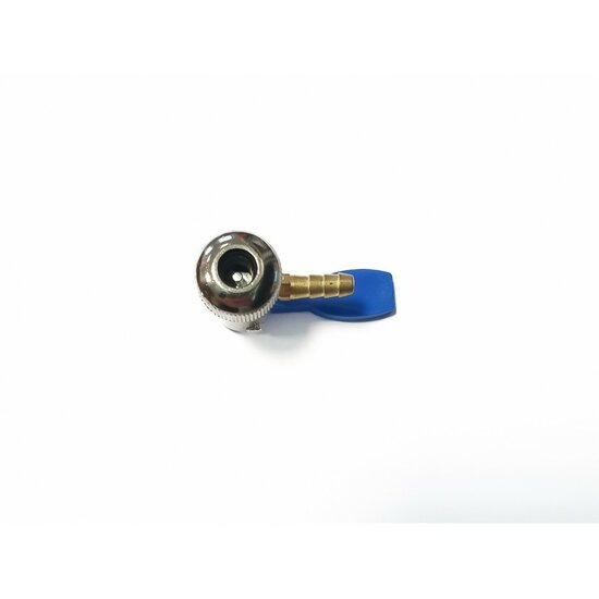 Bandenpomp nippel met clip - 6 mm - Slang pilaar - Pompnippel