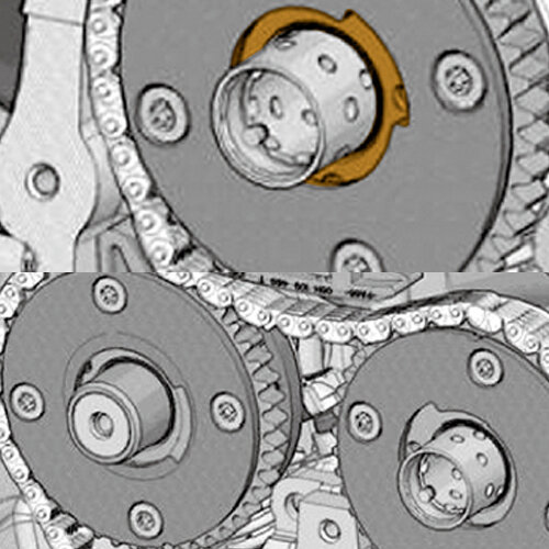 Nokkenas draai gereedschap - VAG 1.8 en 2.0 tfsi - Nokkenasgereedschap - SATRA