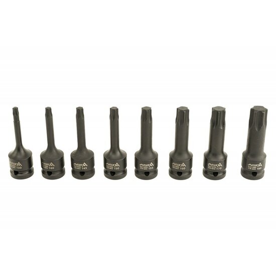 Torx krachtdoppen - 8 delig - Torxdoppen set - 1/2 duims - ASTA