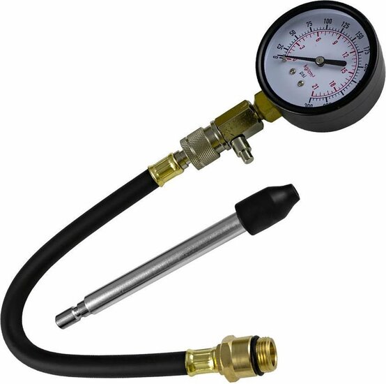 Compressiemeter benzinemotor - Drukmeter - Compressietester - 3 delig - XP Tools