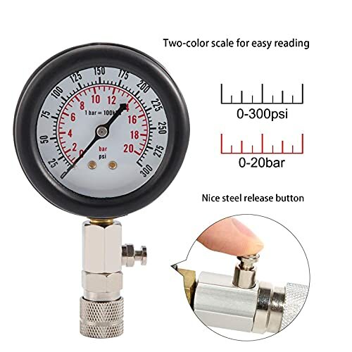 Compressietester - Compressiemeter benzinemotor - 8 delig - XP Tools