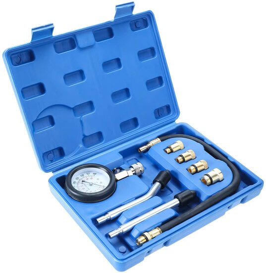 Compressietester - Compressiemeter benzinemotor - 8 delig - XP Tools