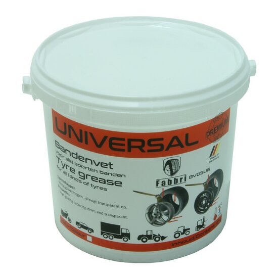 Universele bandenvet wit - 5KG - Bandenpasta - Montage pasta - Fabbri