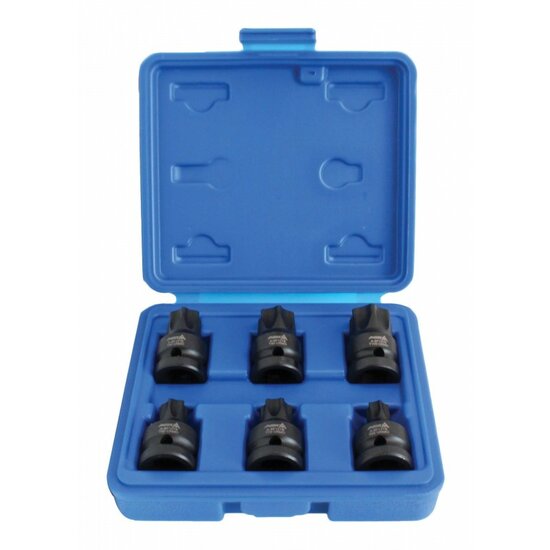 Kracht torxdoppen set - 6 delig - T55 t/m T100 - Torxdop - ASTA