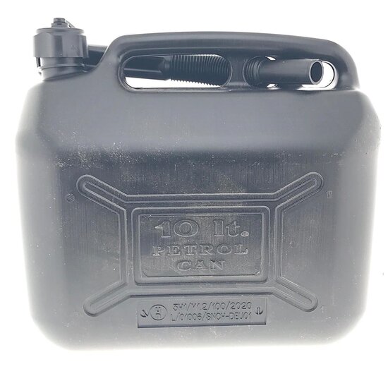 Jerrycan zwart - 10 liter - Kunststof - Brandstof jerrycan - Benson