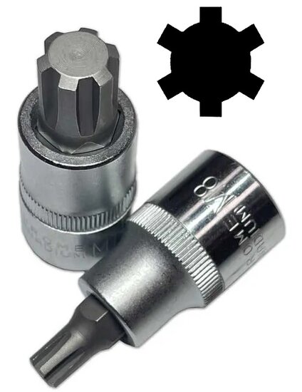 Ribe bit dop m6 55mm - ribe socket bit short - ribe socket - ribe screw
