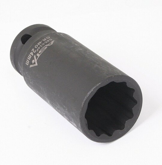 12 kant krachtdop 24mm - 1/2'' - verlengde dop - kracht dop - hoge dop - lange dop