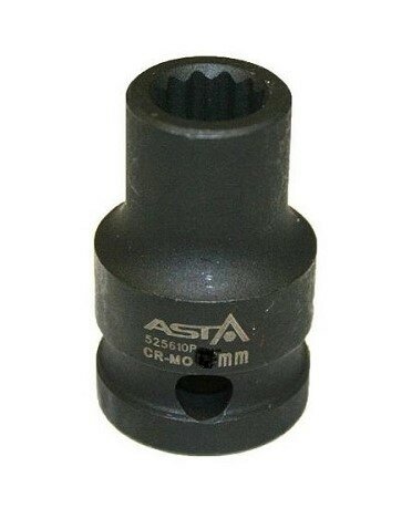 8mm - 1/2'' - 12 kant krachtdop - korte dop - slagmoerdop - asta