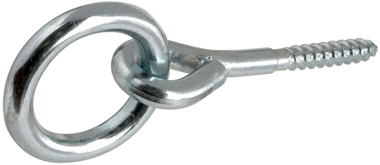 aanlegring met houtdraad - vastzetring 5x40 mm - muurring - oogbout houtdraad