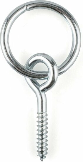 aanlegring met houtdraad - vastzetring 5x40 mm - muurring - oogbout houtdraad