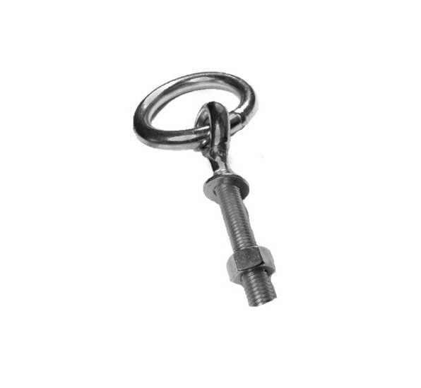 aanlegring met moer - vastzetring 8x80 mm - muurring - oogbout met moer