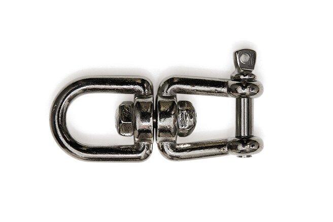 rvs wervel oog-gaffel - draairotol - swivel - draaioog - wartel