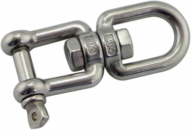 rvs wervel oog-gaffel - draairotol - swivel - draaioog - wartel