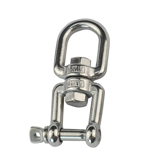 rvs wervel oog-gaffel - draairotol - swivel - draaioog - wartel