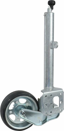 neuswiel zwaar model rond 60mm automaat - aanhanger neus wiel - steunwiel klapbaar - alko
