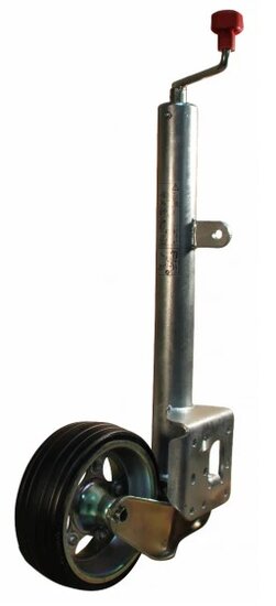 neuswiel zwaar model rond 60mm automaat - aanhanger neus wiel - steunwiel klapbaar - alko