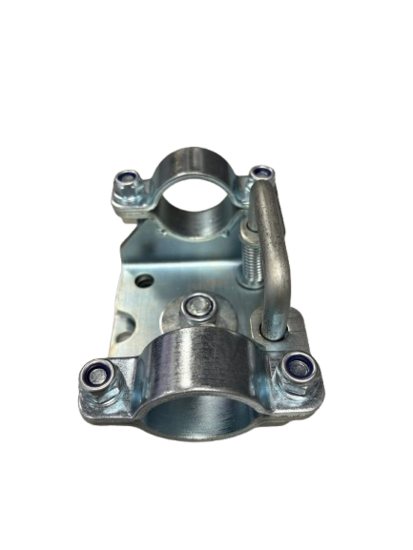 kantelbare neuswielklem 48 mm - steunpootklem - neuswielhouder - klem voor het neuswiel 