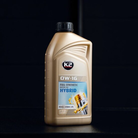 motorolie 0W-16 - synthetische olie 1liter - motor oil - hybride olie - k2