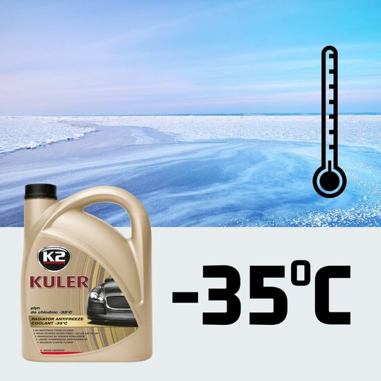 koelvloeistof rood 4 liter - radiator vloeistof - koelwater - k2