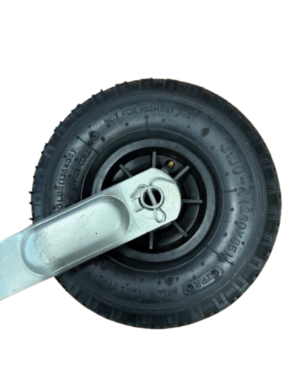 Neuswiel 48mm luchtband staal velg, 260mm x 85mm, max. Hoogte 730mm, min. Hoogte 510mm