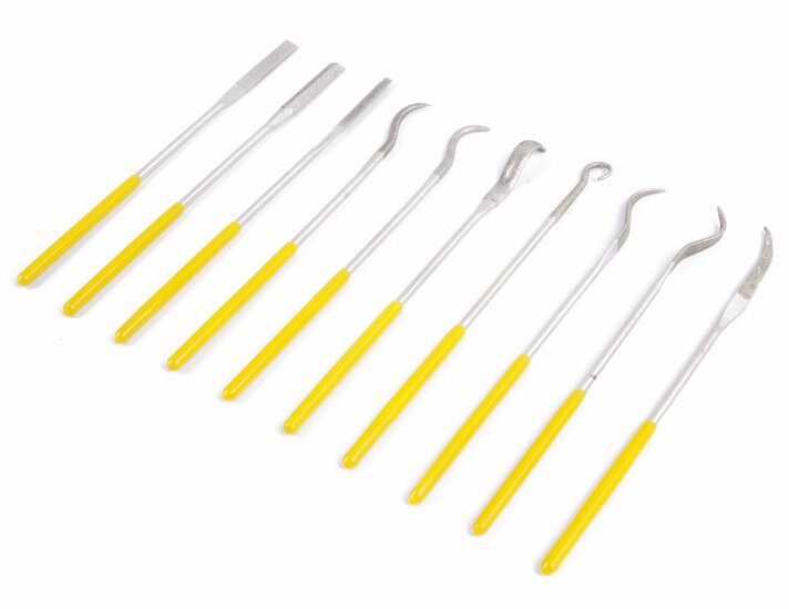schraper set - vijlset 10 delig - diamantvijlen - benson