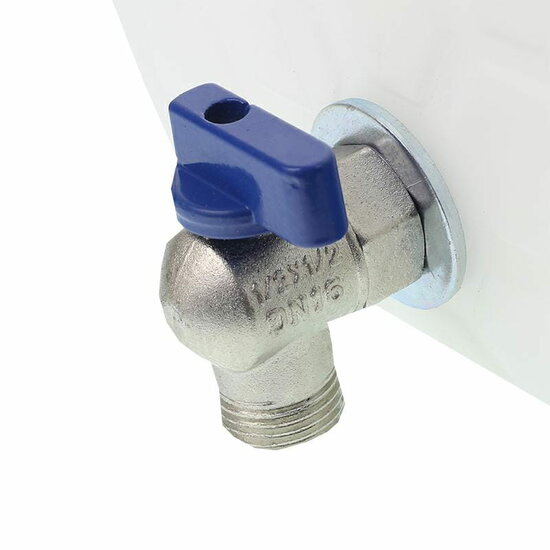 waterkan met 10 liter en metalen tapkraan met uitwendig draad - watercontainer - drinkwater
