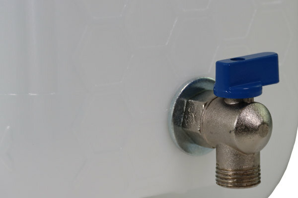 waterkan met 10 liter en metalen tapkraan met uitwendig draad - watercontainer - drinkwater