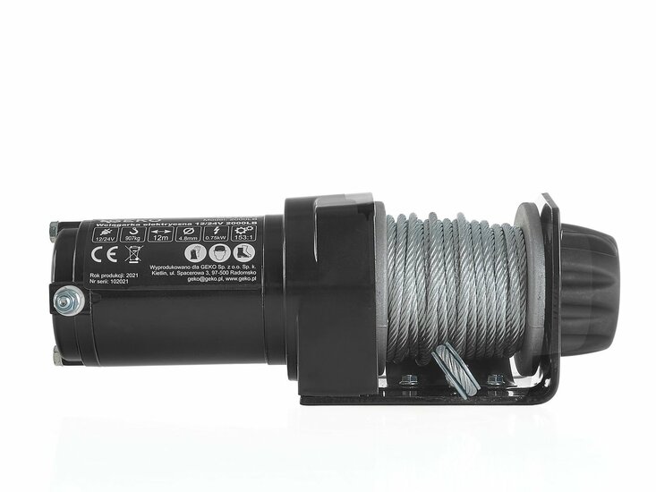 treklier 907 kg - bumperlier - autolier - elektrische lier 12 volt - lier - geko