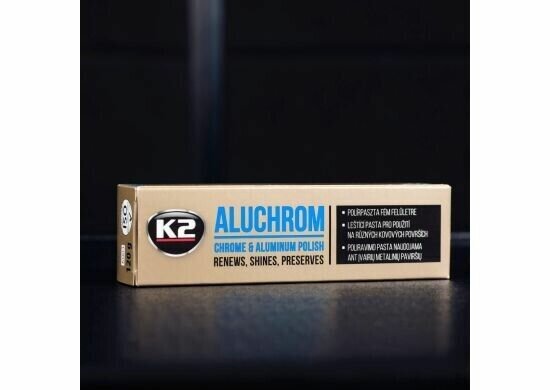 k2 chroom en aluminum polish - poetsmiddel - reinigen - polijsten - glansherstel - beschermede laag
