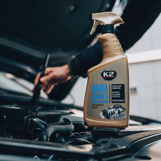 k2 Akra engine cleaner - motorcleaner - automotor reiniger - motorreiniger - reiniger - schoonmakmiddel - motorruim schoonmaker