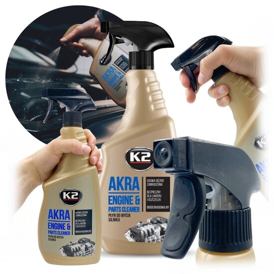 k2 Akra engine cleaner - motorcleaner - automotor reiniger - motorreiniger - reiniger - schoonmakmiddel - motorruim schoonmaker